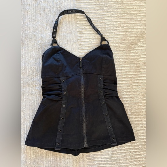 NWT - Punk Rave Rebella Bodice Halter in Black - Size XL - Picture 12 of 15